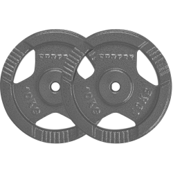 Lifespan Fitness Cast Iron Tri-Grip Weight Plate 10kg Pair 