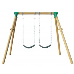 Lifespan Kids Amber 3 Double Belt Timber Swing Set