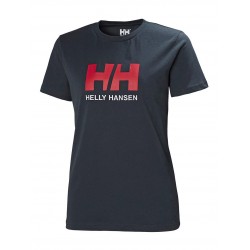 Helly Hansen Logo Tshirt Navy Womens - Navy